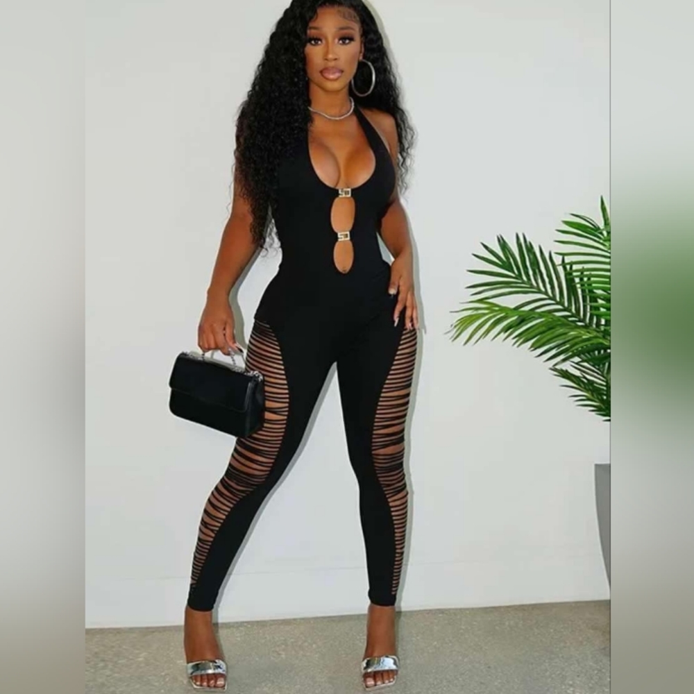 Black Fitted Jumpsuit
